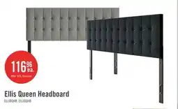 The Brick Ellis Upholstered Headboard in Grey Fabric, Button Tufted - Queen Size offer