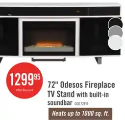 The Brick Odesos 72 Modern Electric Fireplace TV Stand with Storage and Cable Management for TVs up to 80 offer
