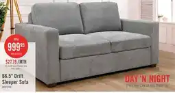 The Brick Drift 66.5 Linen-Look Fabric Sleeper Sofa with Track Arms - Grey offer