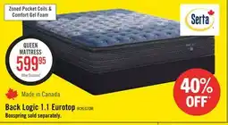 The Brick Serta Back Logic 1.1 Eurotop Medium Queen Mattress offer