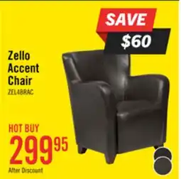 The Brick The Brick Zello 29.92 Faux Leather Accent Chair with Wood Legs - Brown offer