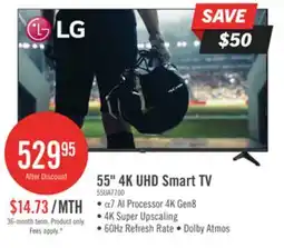 The Brick LG 55 UA77 4K UHD Smart webOS TV (55UA7700PUB.ACCQ) - 2025 Model offer