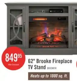 The Brick Brooke 62 Contemporary Electric Fireplace TV Stand with Storage & Cable Management for TVs up to 70 offer