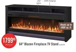 The Brick Blazen 64 Electric Fireplace TV Stand with Storage for TVs up to 70 - Black offer
