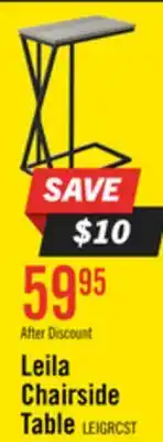 The Brick Leila 10.25 C-Shaped Chairside Table - Grey offer