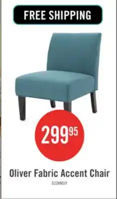 The Brick Oliver Linen-look Fabric Accent Chair With Rubberwood Legs - Teal offer