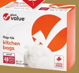 Giant Tiger Giant Value kitchen bags offer