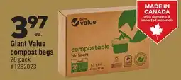 Giant Tiger Giant Value compost bags offer