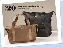 Giant Tiger Women's weekender bag offer