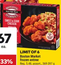 Giant Tiger Boston Market frozen entree offer