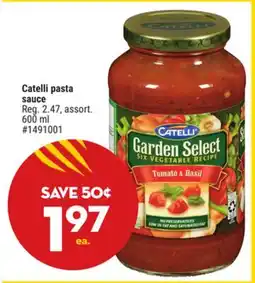 Giant Tiger Catelli pasta sauce offer