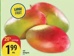 Marché Adonis Red mangoes offer