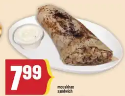 Marché Adonis Mouskhan sandwich offer