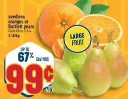 Marché Adonis seedless oranges or Bartlett pears offer