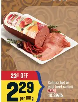 Marché Adonis Solmaz hot or mild beef salami Halal offer