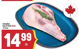 Marché Adonis Canadian leg of lamb Halal offer