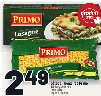Metro PÂTES ALIMENTAIRES PRIMO | PRIMO PASTA offer