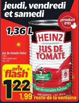 Metro JUS DE TOMATE HEINZ | HEINZ TOMATO JUICE offer