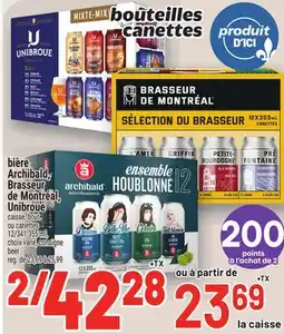 Metro BIÈRE ARCHIBALD, BRASSEUR DE MONTRÉAL, UNIBROUE | BEER offer