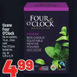 Metro TISANE FOUR O'CLOCK | FOUR O'CLOCK HERBAL TEA offer