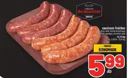 Metro SAUCISSES FRAÎCHES | FRESH SAUSAGES, ECONOMIC PACK offer