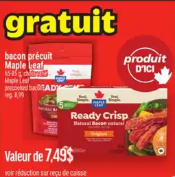 Metro BACON PRÉCUIT MAPLE LEAF | MAPLE LEAF PRECOOKED BACON offer