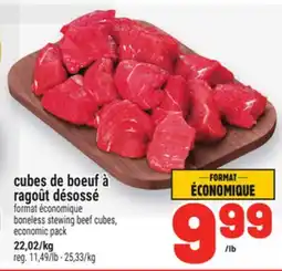 Metro CUBES DE BOEUF À RAGOÛT DÉSOSSÉ | BONELESS STEWING BEEF CUBES offer