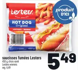 Metro SAUCISSES FUMÉES LESTERS | LESTERS WIENERS offer