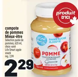 Metro COMPOTE DE POMMES MIEUX‑ÊTRE | LIFE SMART APPLE SNACK offer