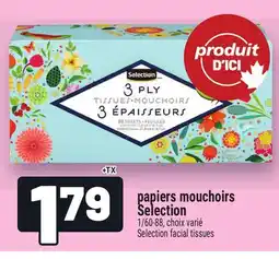 Metro PAPIERS MOUCHOIRS SELECTION | SELECTION FACIAL TISSUES offer