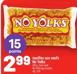 Metro NOUILLES AUX OEUFS NO YOLKS | NO YOLKS EGG NOODLES offer