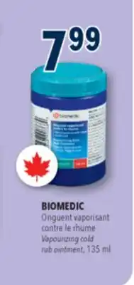 Familiprix BIOMEDIC, Vapourizing cold rub ointment offer