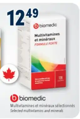 Familiprix BIOMEDIC, Selected multivitamins and minerals offer