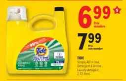 Familiprix TIDE Simply All in One, Laundry detergent, 2,72 litres offer