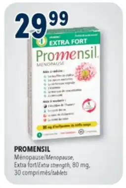 Familiprix Promensil menopause double strength 80 mg red clover isoflavones tablets 30un offer