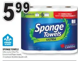 Familiprix SPONGE TOWELS Ultra or Ultra Pro, Paper towels, 3 double rolls offer