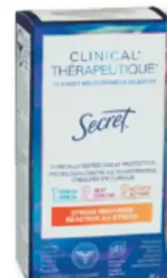 Familiprix Secret Clinical + solid antiperspirant stress response 45g offer