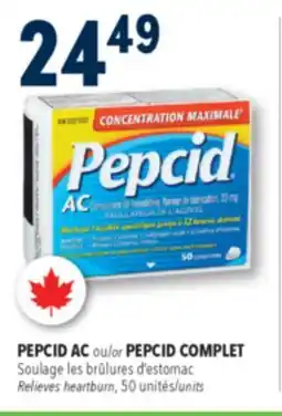 Familiprix PEPCID AC or PEPCID COMPLET, Relieves heartburn, 50 units offer