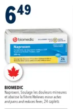 Familiprix BIOMEDIC, Relieves minor aches and pains and reduces fever, 24 caplets offer