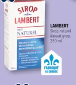 Familiprix LAMBERT, Natural syrup offer