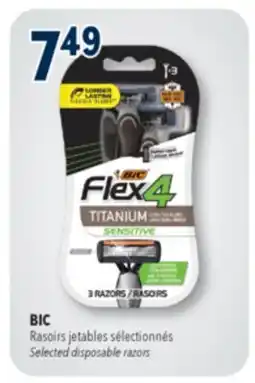 Familiprix BIC, Selected disposable razors offer
