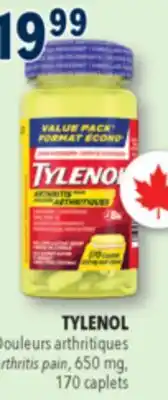 Familiprix TYLENOL, Arthritis pain, 650 mg, 170 caplets offer