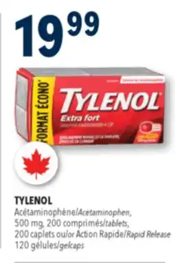 Familiprix TYLENOL, Acetaminophen, 500 mg, 200 tablets, 200 caplets or Rapid Release, 120 gelcaps offer