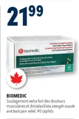 Familiprix BIOMEDIC Extra strength muscle and back pain relief, 40 caplets offer