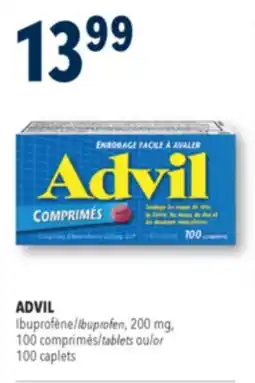 Familiprix ADVIL, Ibuprofen, 200 mg, 100 tablets or 100 caplets offer