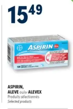 Familiprix ASPIRIN, ALEVE or ALEVEX, Selected products offer