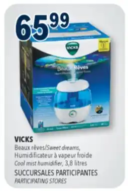 Familiprix VICKS, Sweet dreams, Cool mist humidifier, 3,8 litres offer