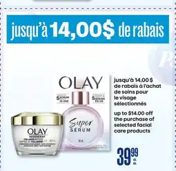 Jean Coutu selected facial care products offer