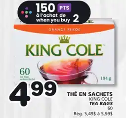 Marches Tradition KING COLE TEA BAGS offer
