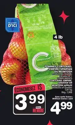 Marches Tradition COMPLIMENTS CORTLAND, EMPIRE, SPARTAN OR McINTOSH APPLES offer